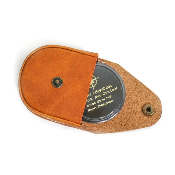 For Our Adventure Together Brass Compass BC114