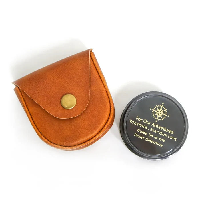 For Our Adventure Together Brass Compass BC114
