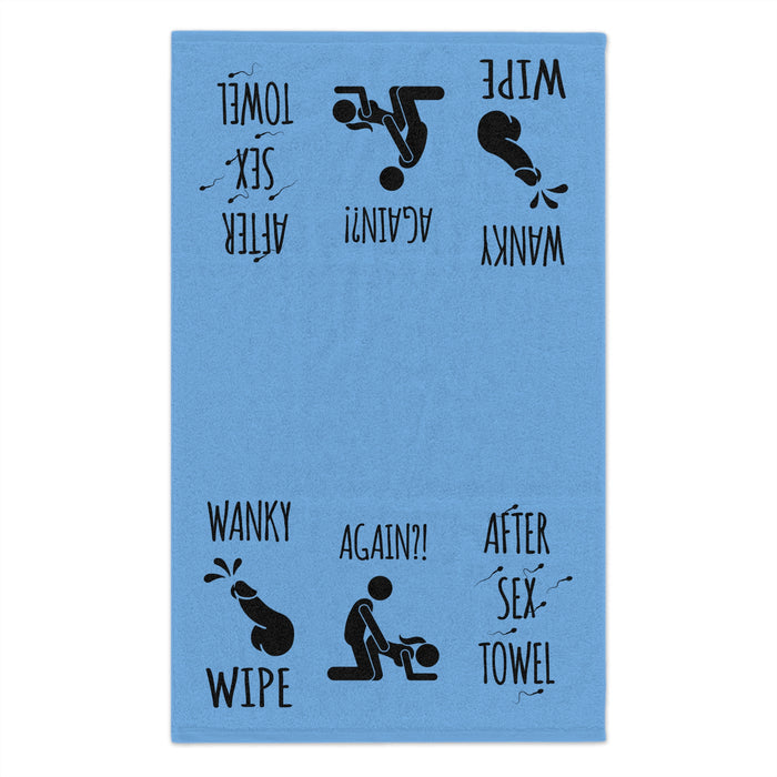 Funny Rally Towel for Couples - After Sex Wipe Towel (Blue)