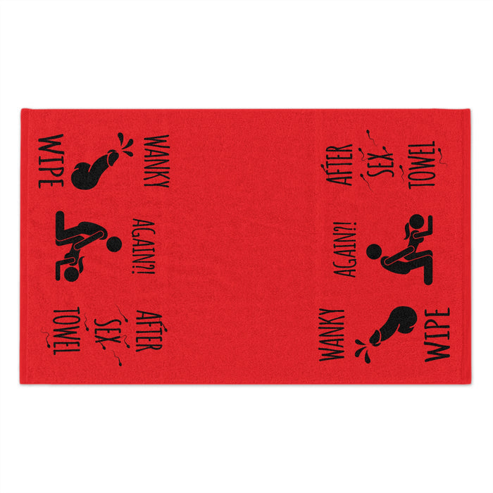 Funny Rally Towel for Couples - After Sex Wipe Towel (Red)