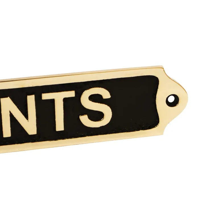 Gents Brass Door plates | Toilet sign 22x5 cm Black finish