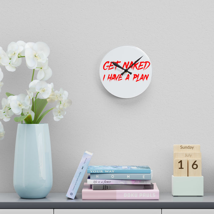 Get Naked Wall Clock – Fun Acrylic Timepiece for Bathroom Decor