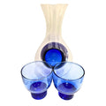 GLASS SAKE SET BLUE - GOHAN Market