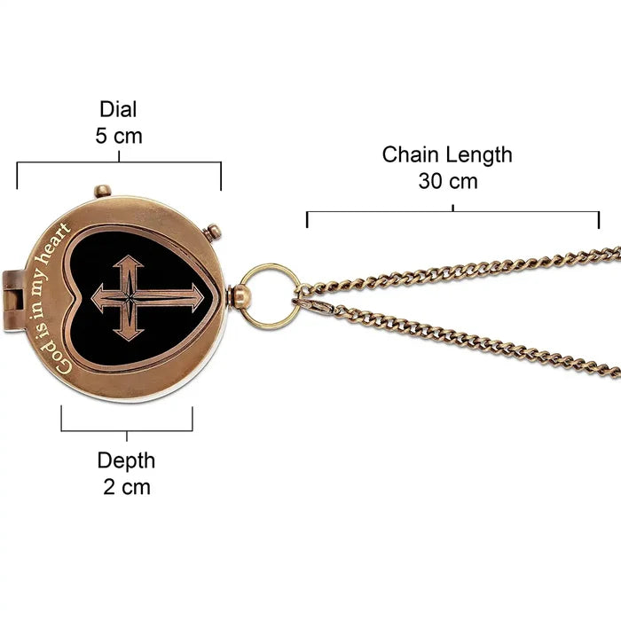 Engraved Compass with Leather Case, Religious Compass, God Compass, the Religious Gifts Compass Engraved Graduation Gift, Inspirational Gifts for for Loved one