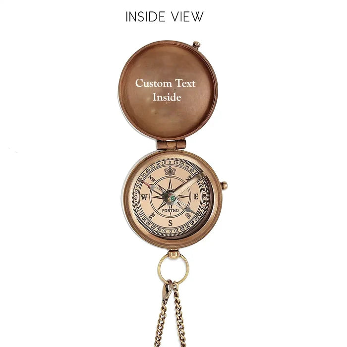 Engraved Compass with Leather Case, Religious Compass, God Compass, the Religious Gifts Compass Engraved Graduation Gift, Inspirational Gifts for for Loved one