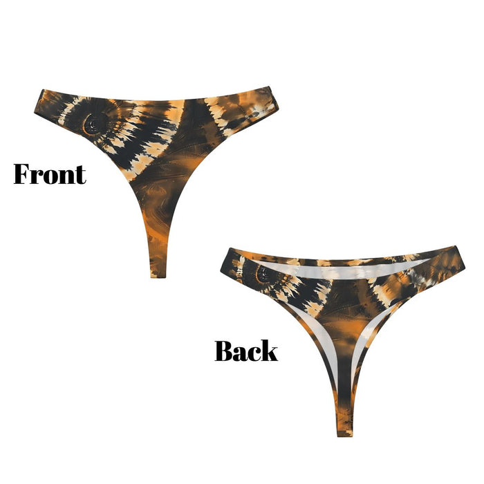 Gold & Black Thongs for Women-WLS Collection