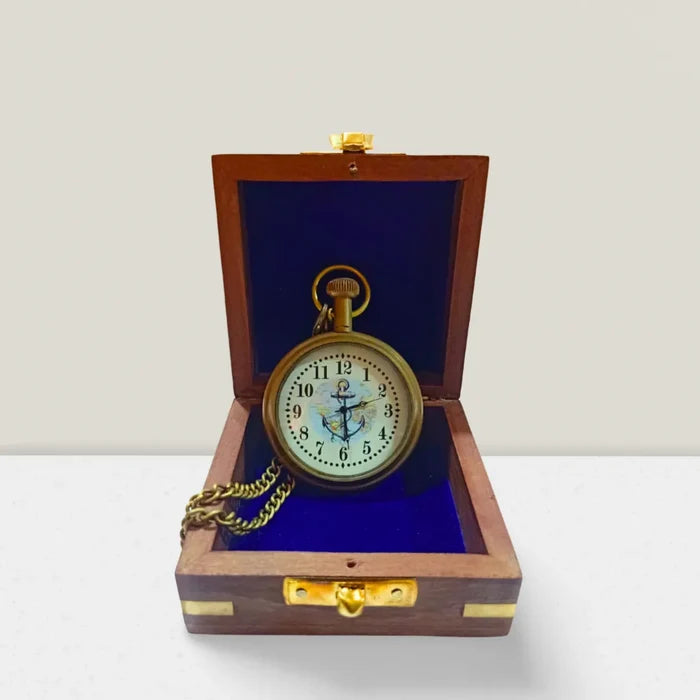 Vintage Gold Pocket Watch – Open Case Display