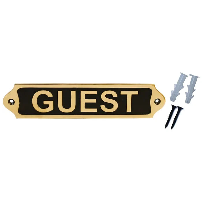 Guest Brass Door Sign 22x5 cm BP01