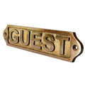 Engraved Brass Plaque Guest Sign with Antique Look