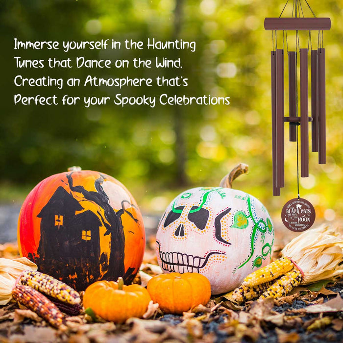 Halloween decorations: personalized engraved wind chime