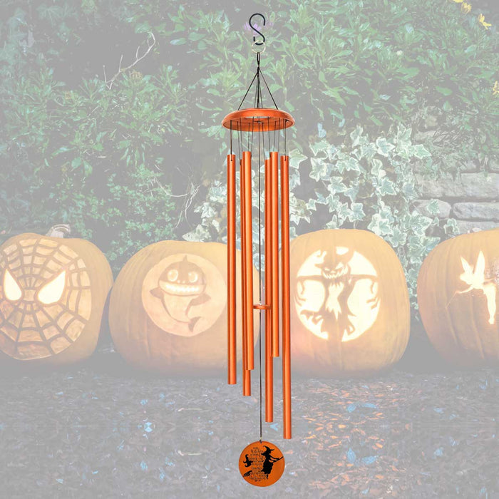 Spooky wind chimes personalized for Halloween porch décor