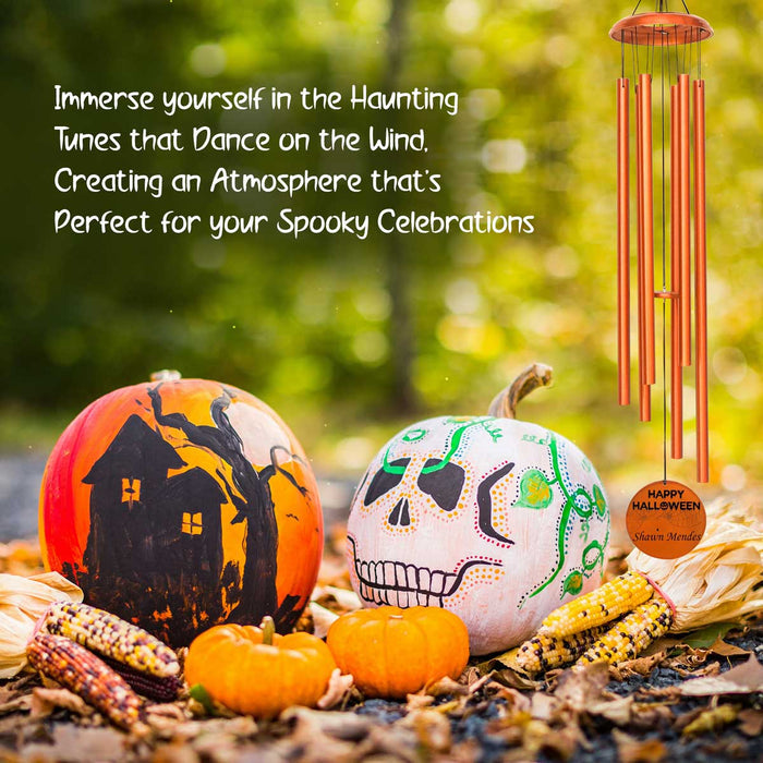 wind chimes personalized for Halloween hauting theme