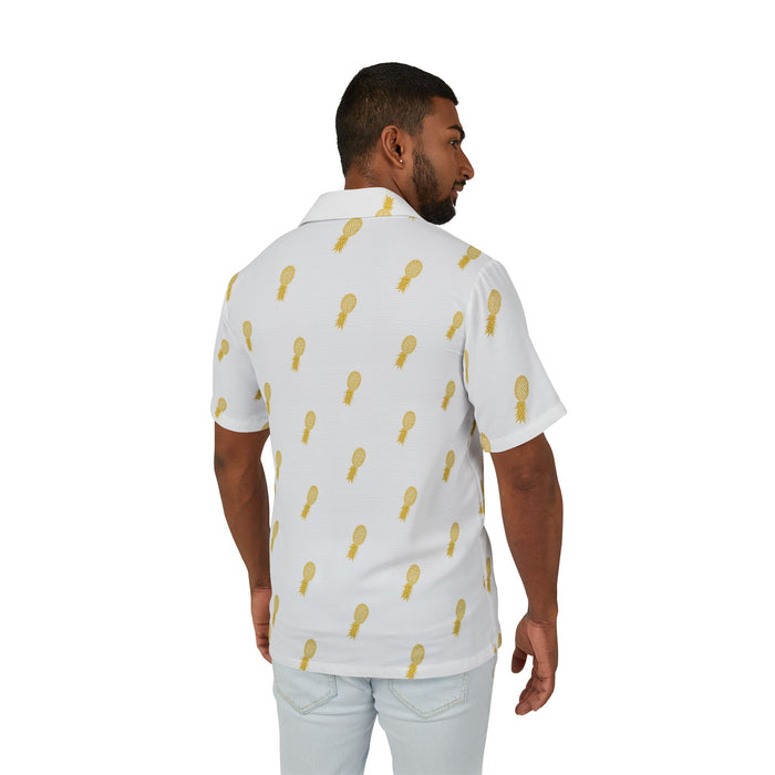 Hawaiian Camp Shirt - Pineapple Design for Men