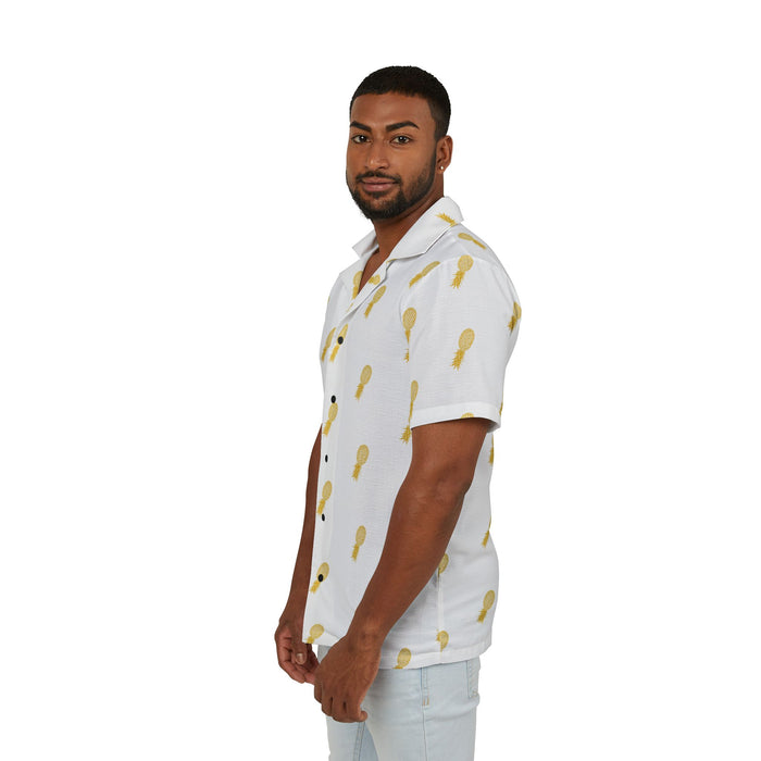 Hawaiian Camp Shirt - Pineapple Design for Men