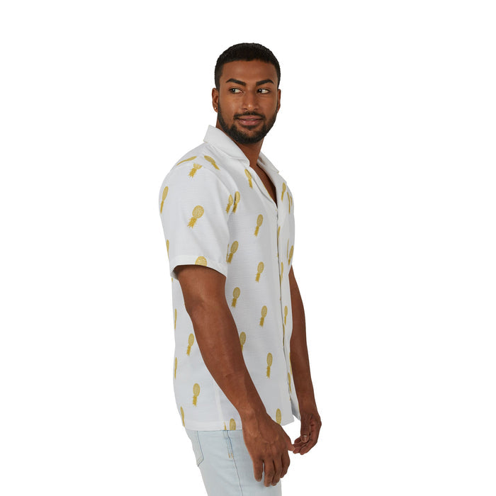 Hawaiian Camp Shirt - Pineapple Design for Men