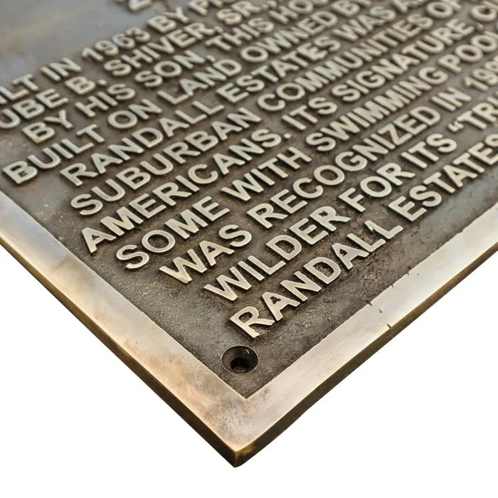 Brass Plaque for Historical Marker | Custom Engraving