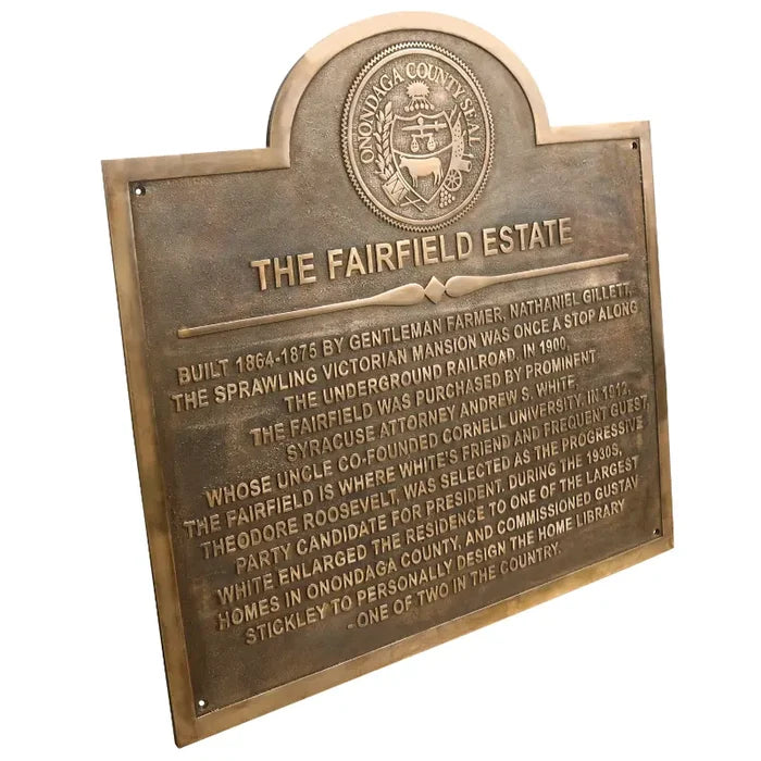 Custom vintage style home heritage plaque