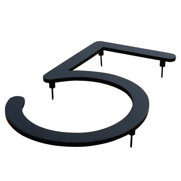 Custom brass address letters