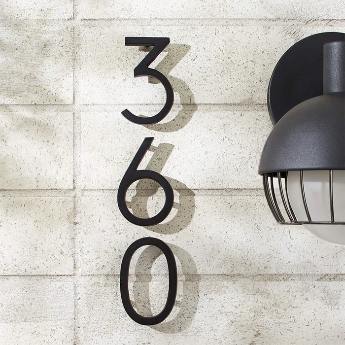 Engraved house number plaque