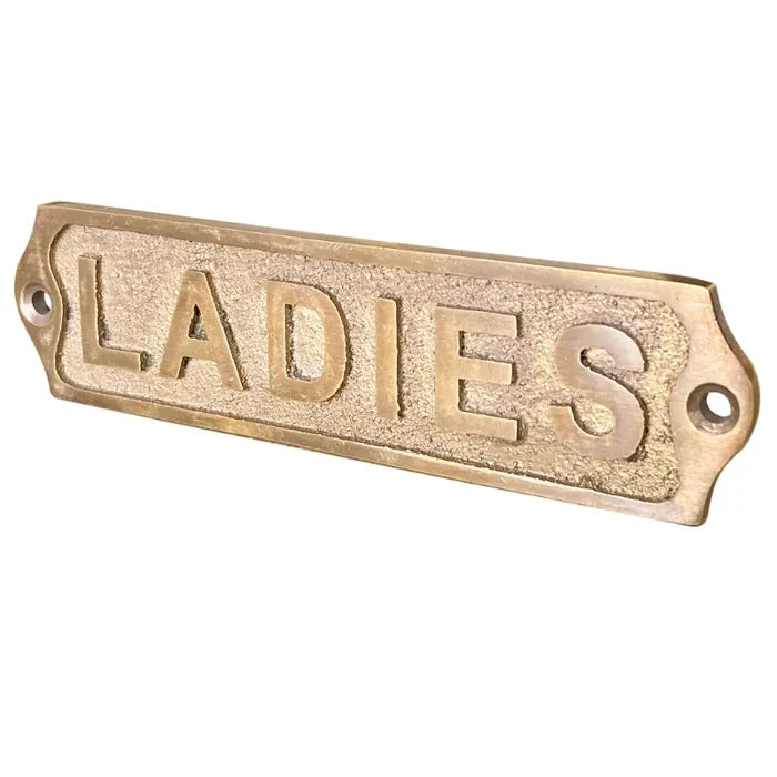 Ladies brass door sign | Restroom & Room Identification