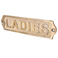 Ladies brass door sign | Restroom & Room Identification