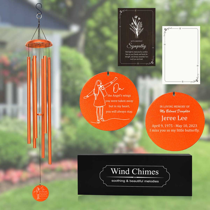 Commemorative wind chime gift for grieving parents