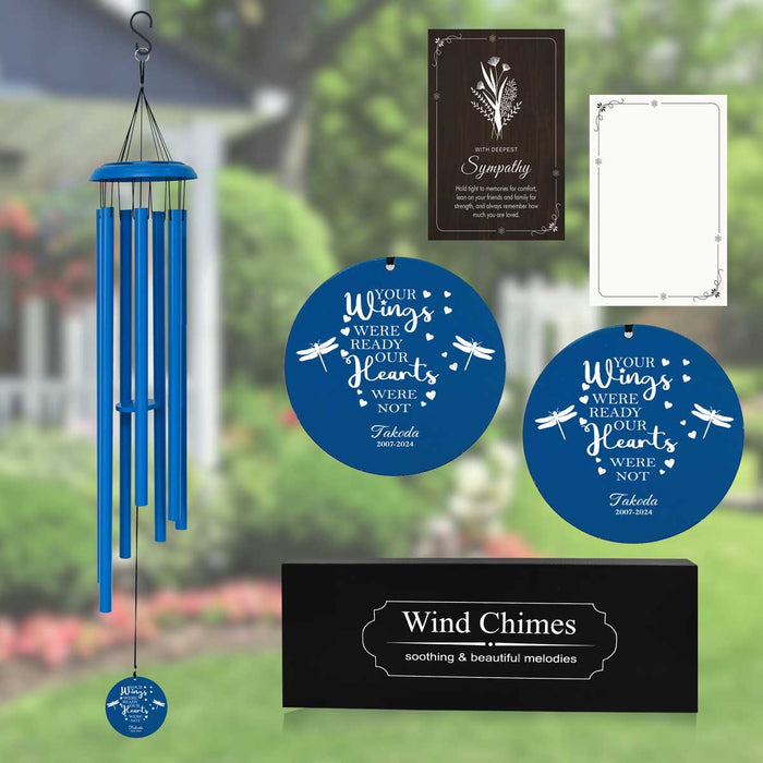Engraved remembrance wind chime to honor a loved one’s memory