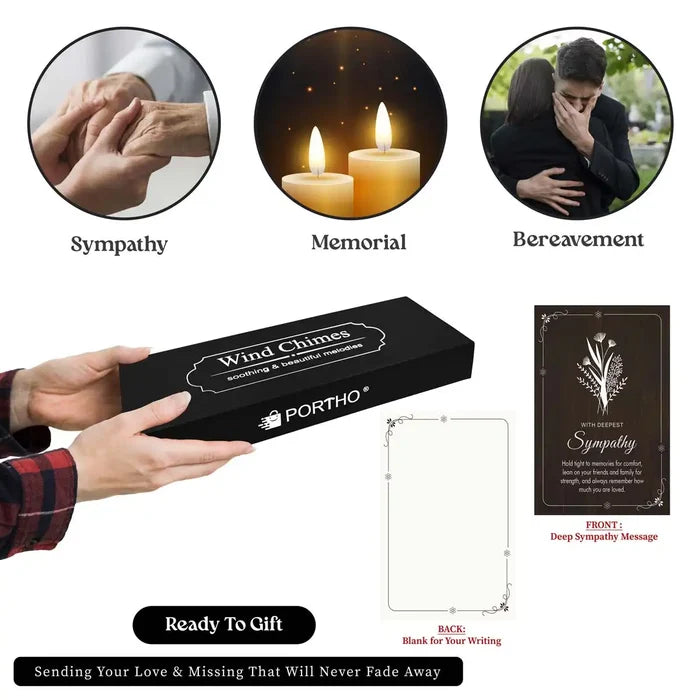Sympathy wind chime gift for loss of loved one