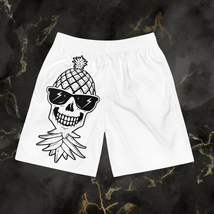Men's Skull & Floral Jogger Shorts - Summer Vibe Beachwear