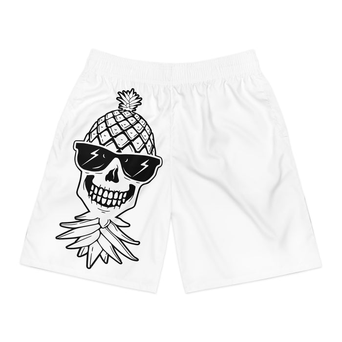 Men's Skull & Floral Jogger Shorts - Summer Vibe Beachwear