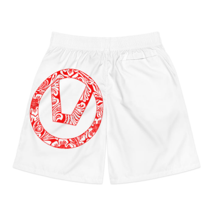 Men's Skull & Floral Jogger Shorts - Summer Vibe Beachwear