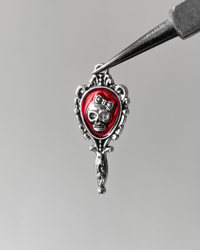 Mirror skull charm