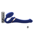MULTI ORGASM BENDABLE STRAP-ON - S - NIGHT BLUE