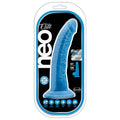 Blue toy in packaging with 'neo' branding on a white background