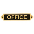 Office Door Sign | Brass Plaques - Black Finish