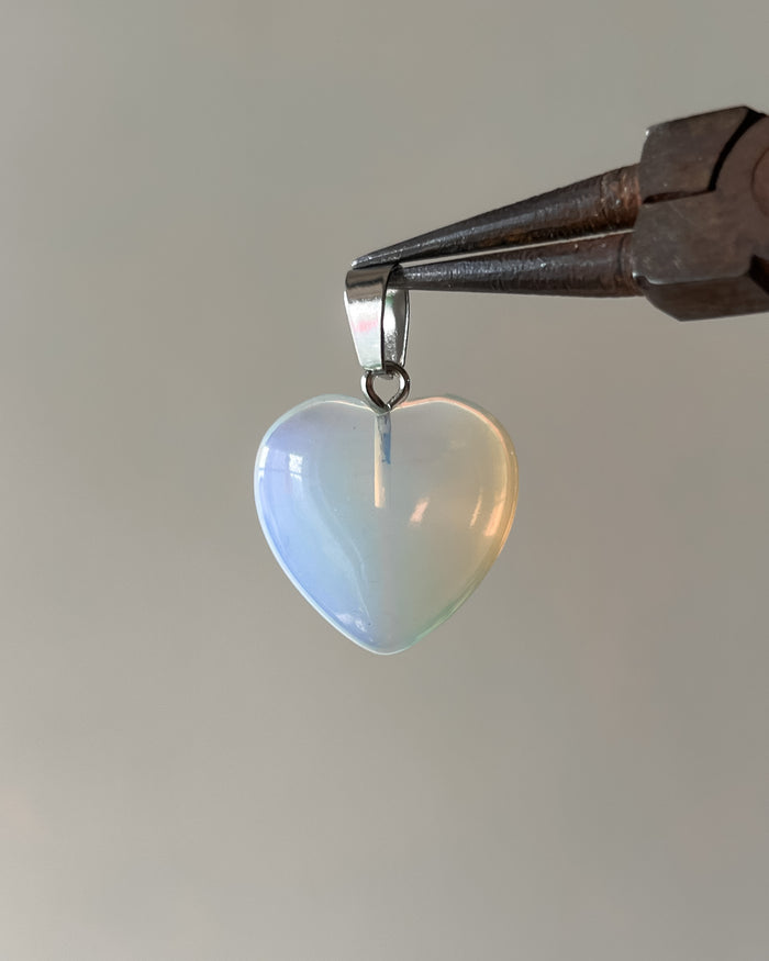 Opal heart - 1 pc