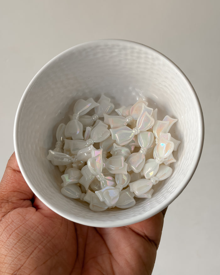 Opaque bow beads - 50 grams