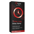 Box of Orgie Time Lag Delay Spray on a white background