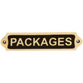 Brass Packages Door sign | Brass Plaques - Black finish