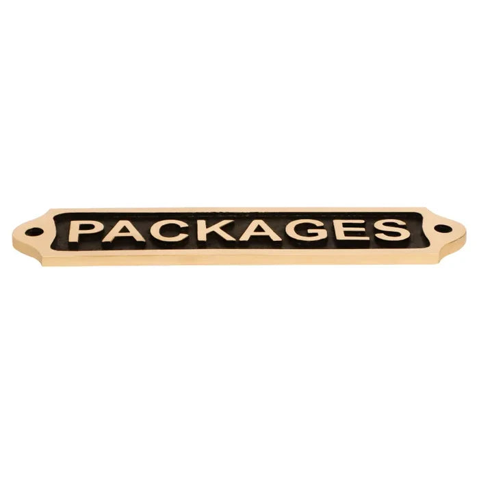 Packages Door sign | Brass Plaques