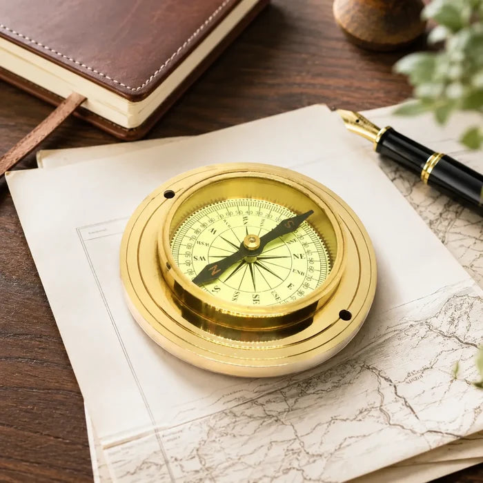 Paper Weight Brass Compass PBC110