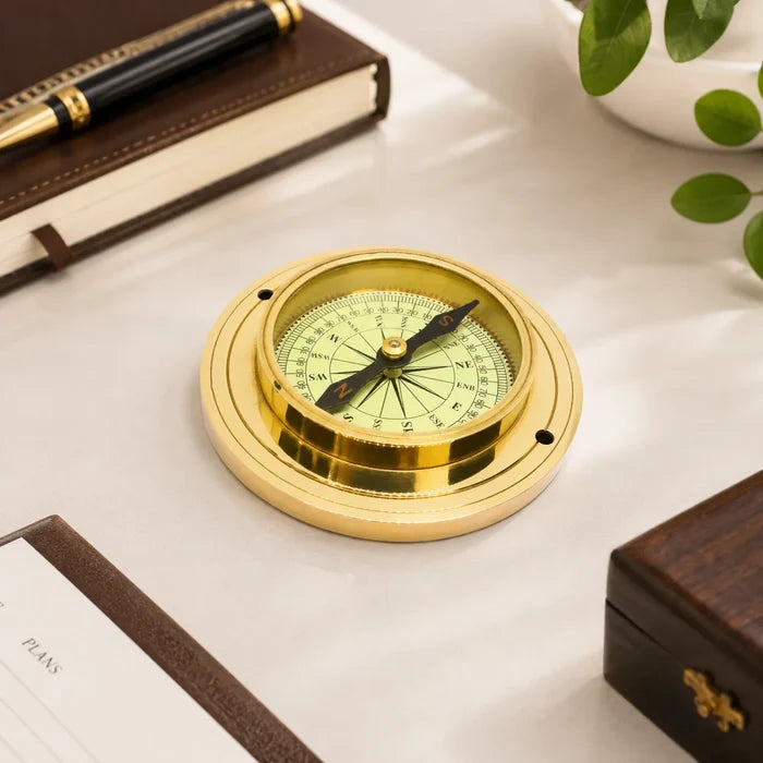 Paper Weight Brass Compass PBC110