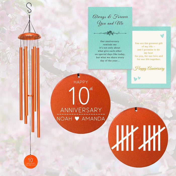 Personalized Anniversary Wind Chimes WCP34