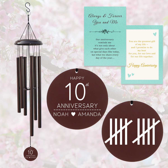 Personalized Anniversary Wind Chimes WCP34