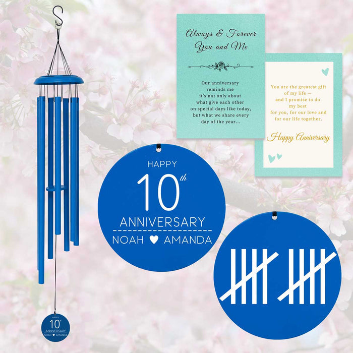 Personalized Anniversary Wind Chimes WCP34