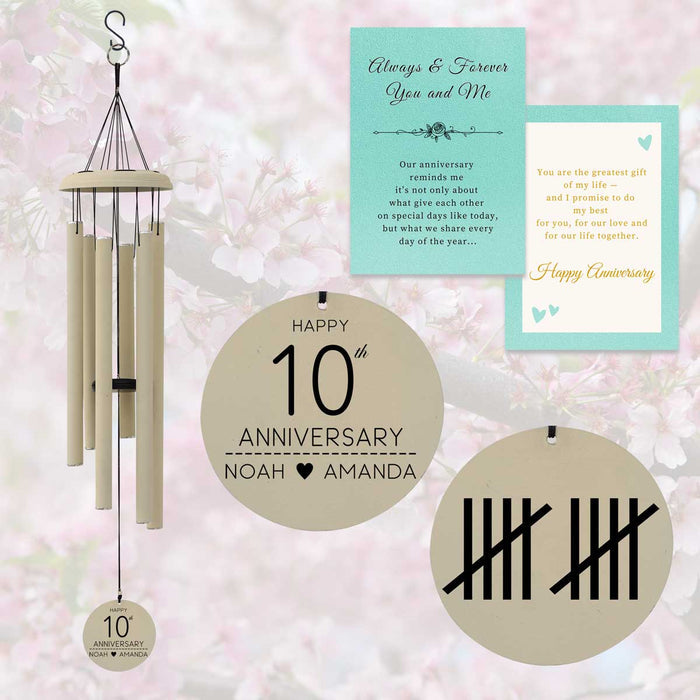 Personalized Anniversary Wind Chimes WCP34