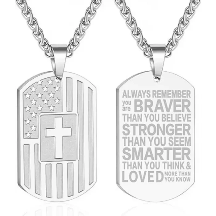 Personalized Brass Tag Necklace BTN144