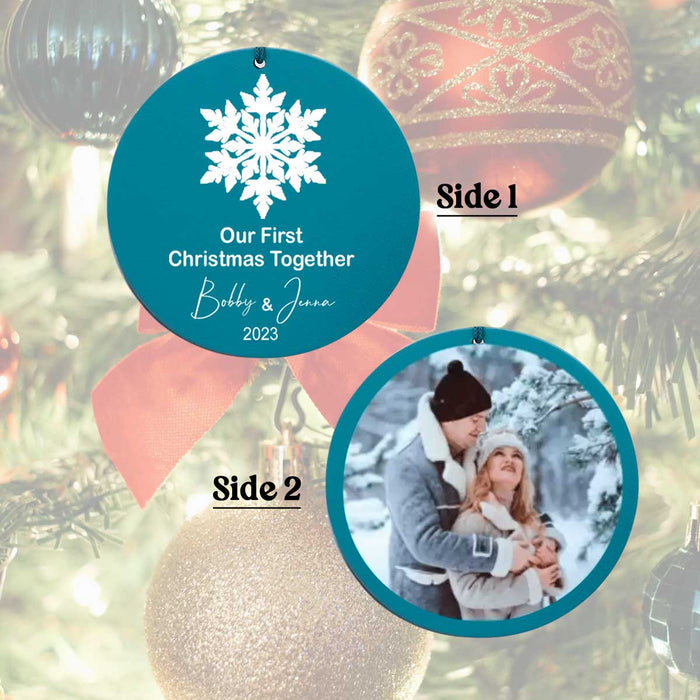 Christmas Wind Chime sails with custom photo and engraved message