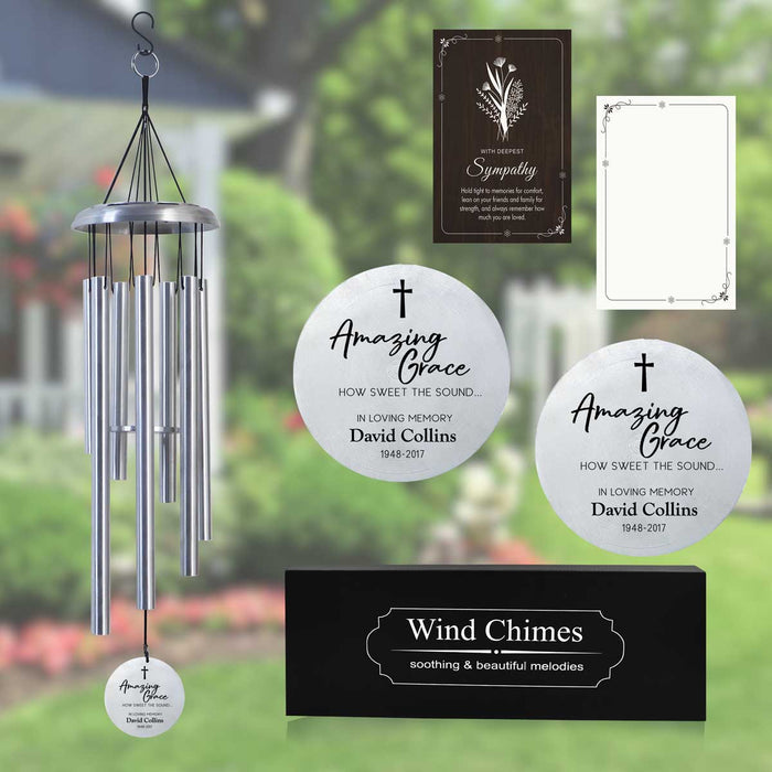 personalized remembrance wind chime outdoor garden décor