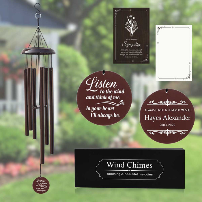 Outdoor memorial windchime for remembrance and healing